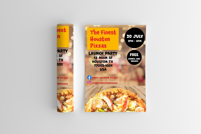 image of pizza flyer